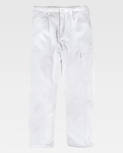 Pantalón acolchado con cintura elástica Blanco