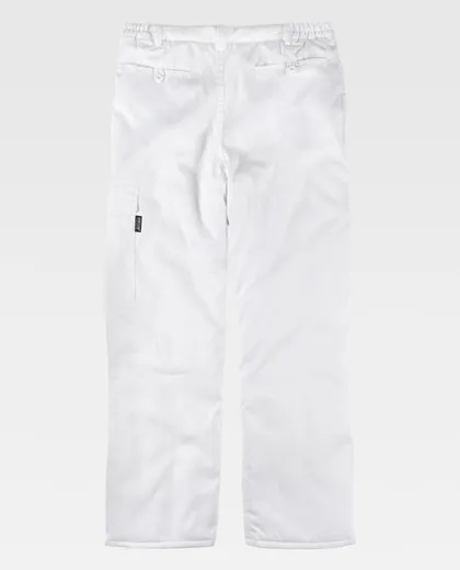 Pantalón acolchado con cintura elástica Blanco