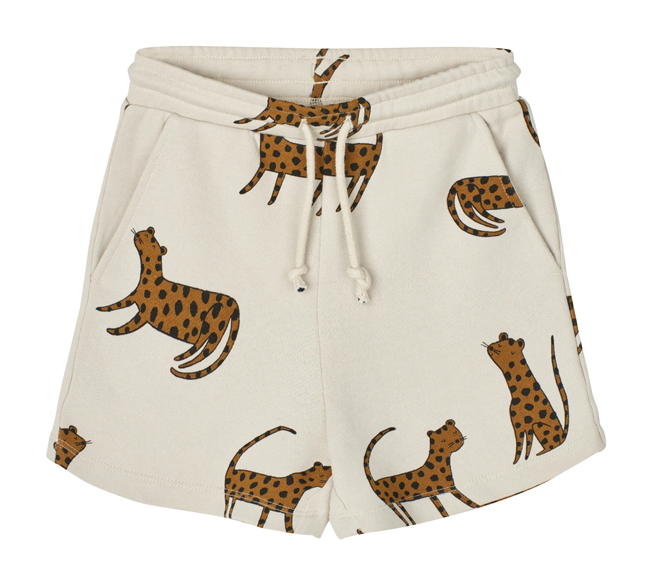 Pantalón corto estampado de algodón orgánico en blanco