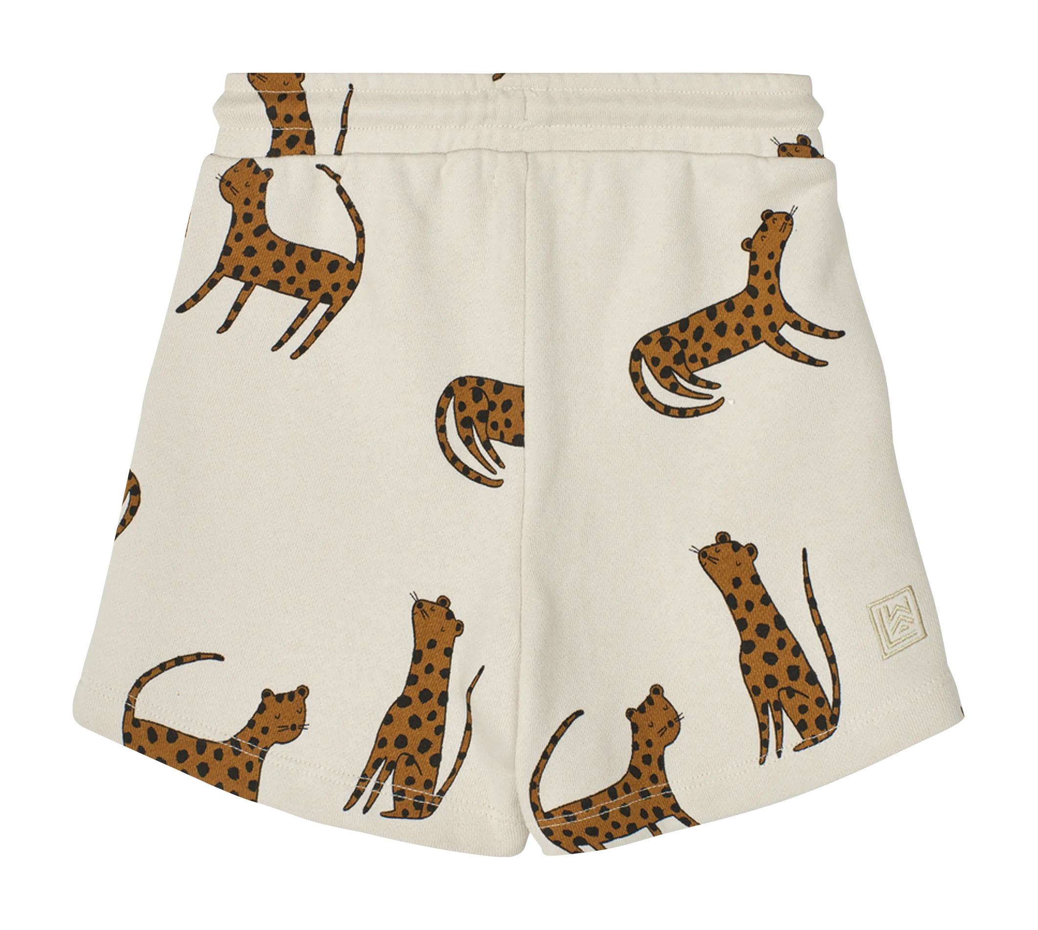 Pantalón corto estampado de algodón orgánico en blanco