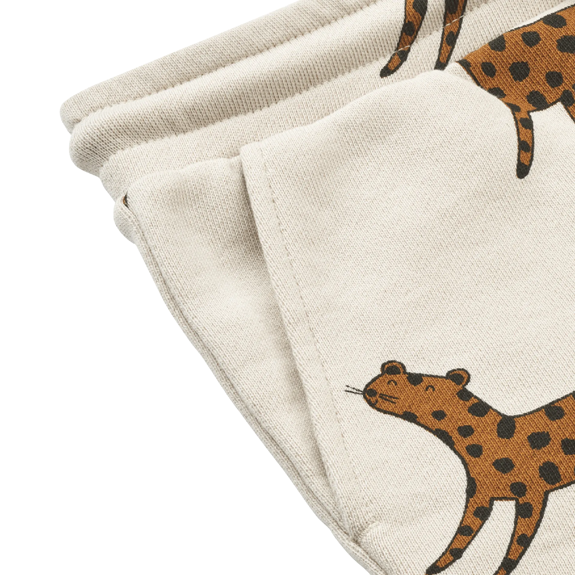 Pantalón corto estampado de algodón orgánico en blanco