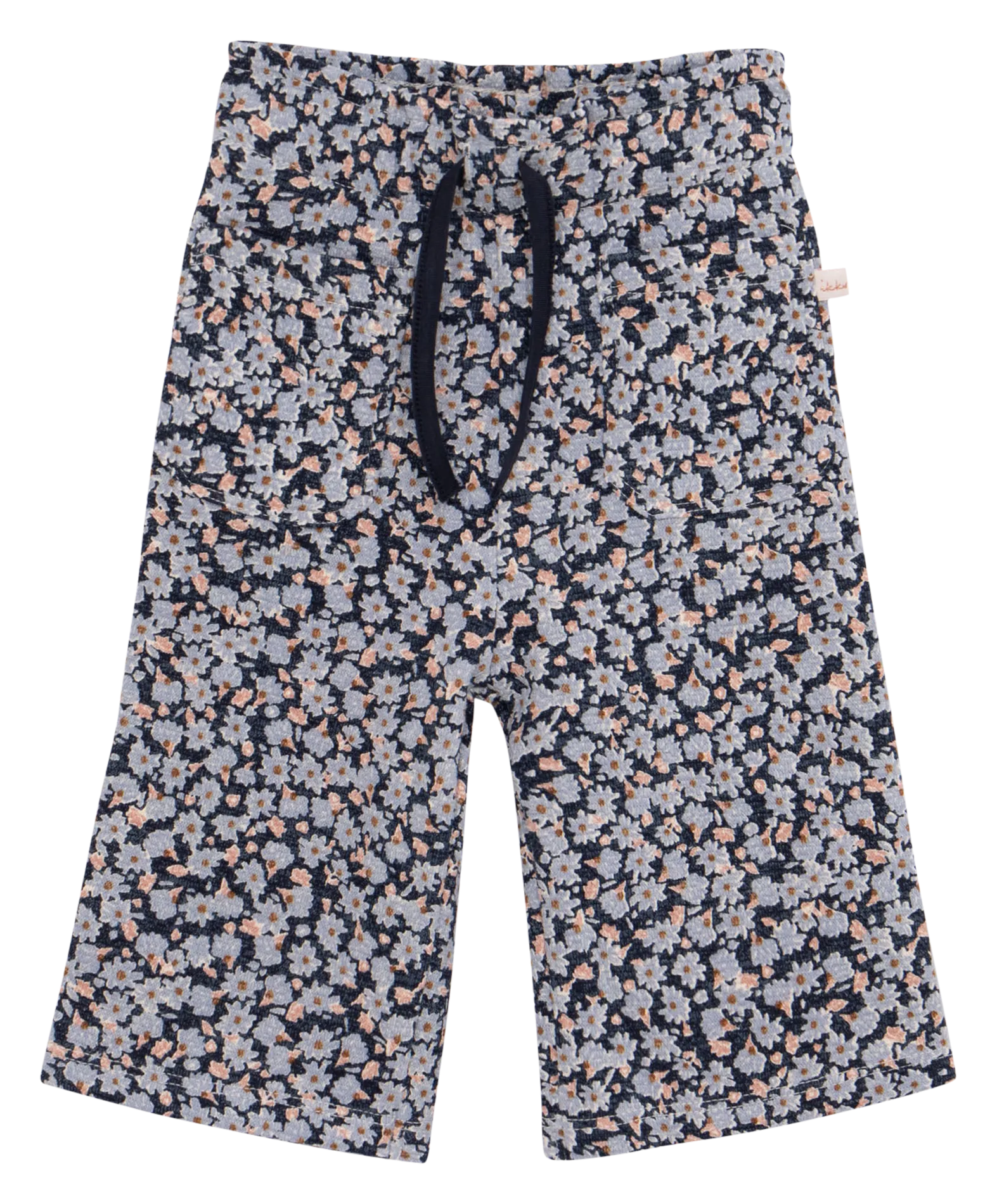 Pantalón de algodón ligero estampado en azul