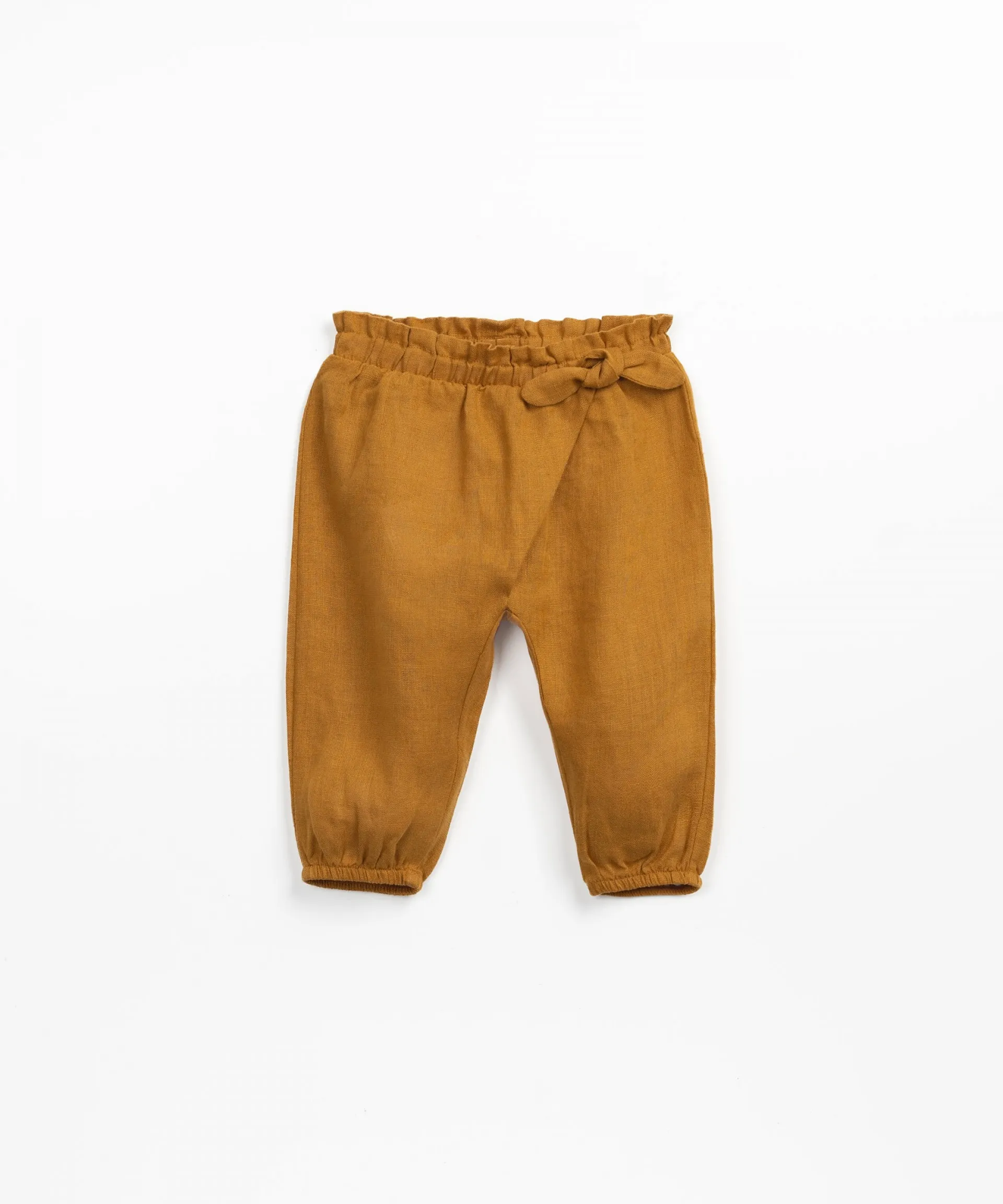 Pantalón de lino con lazo de adorno | Textile Art