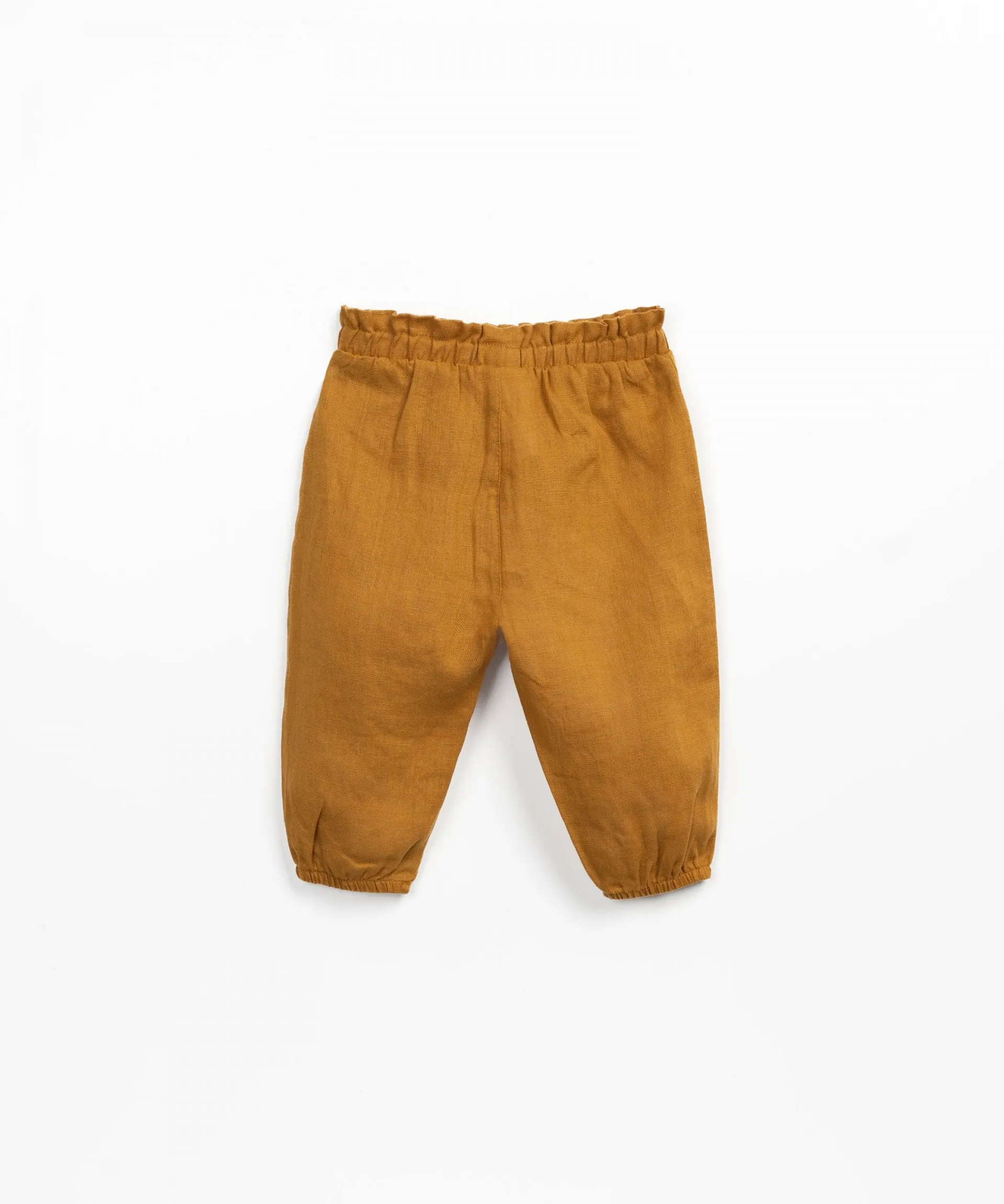 Pantalón de lino con lazo de adorno | Textile Art