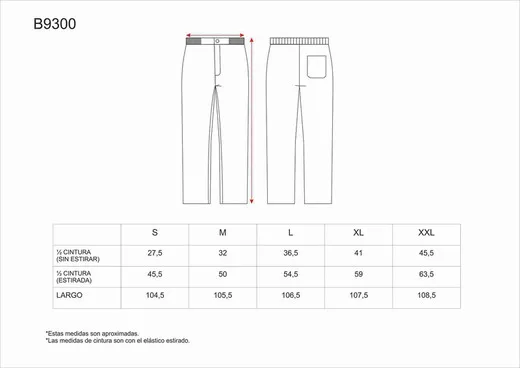 Pantalón sanitario con cintura elástica Beige