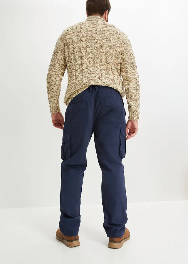 Pantalón tipo cargo con corte regular y recto Negro