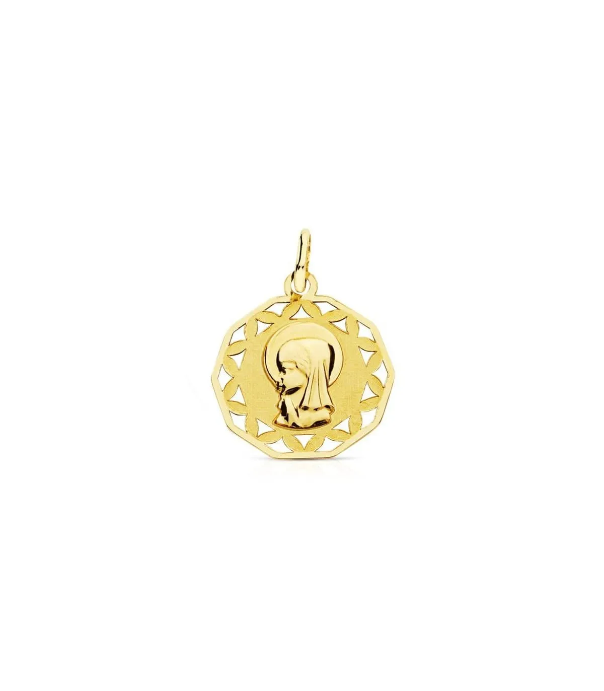 Pendentif Vierge enfant Ajouré 9 K
