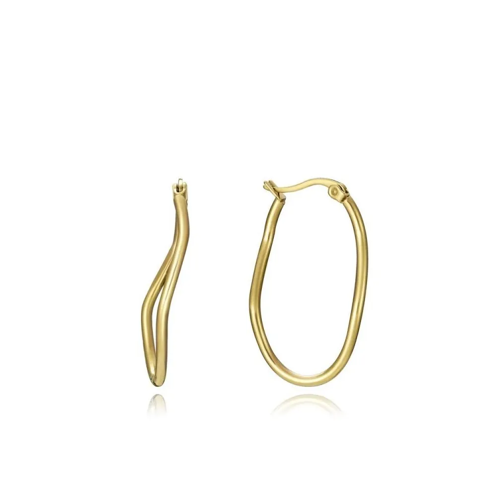 Pendientes de aro Viceroy Fashion de acero dorado torcidos para mujer