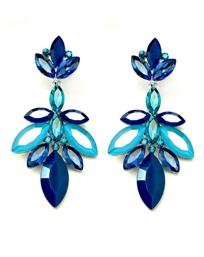 PENDIENTES DE BISUTERIA FINA AZULES IDEALES PARA BODAS