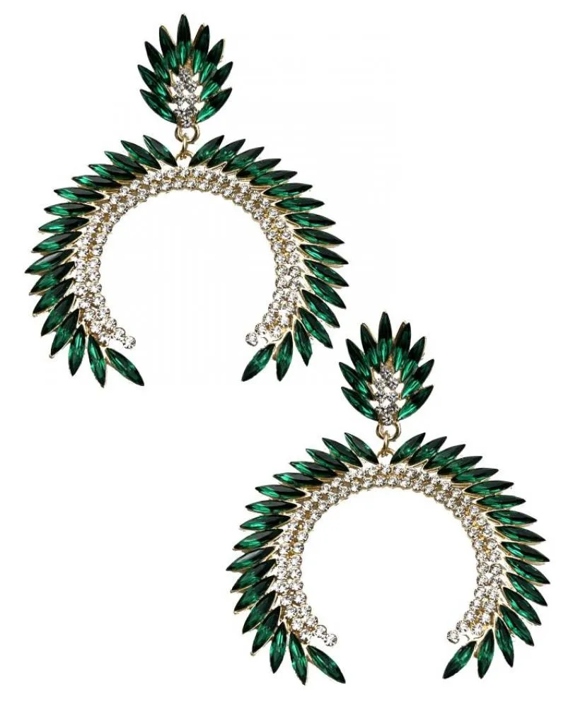 PENDIENTES DE FIESTA VERDES LARGOS CON PEDRERIA PARA UN LOOK FABULOSO