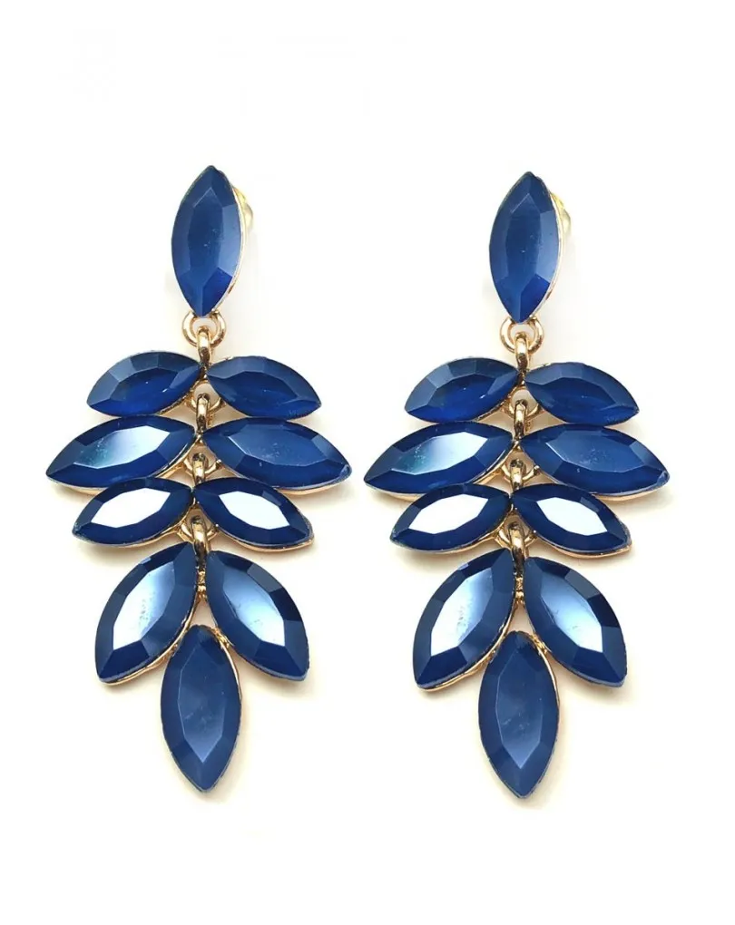 PENDIENTES LARGOS DE BISUTERIA AZULES MUY FAVORECEDORES