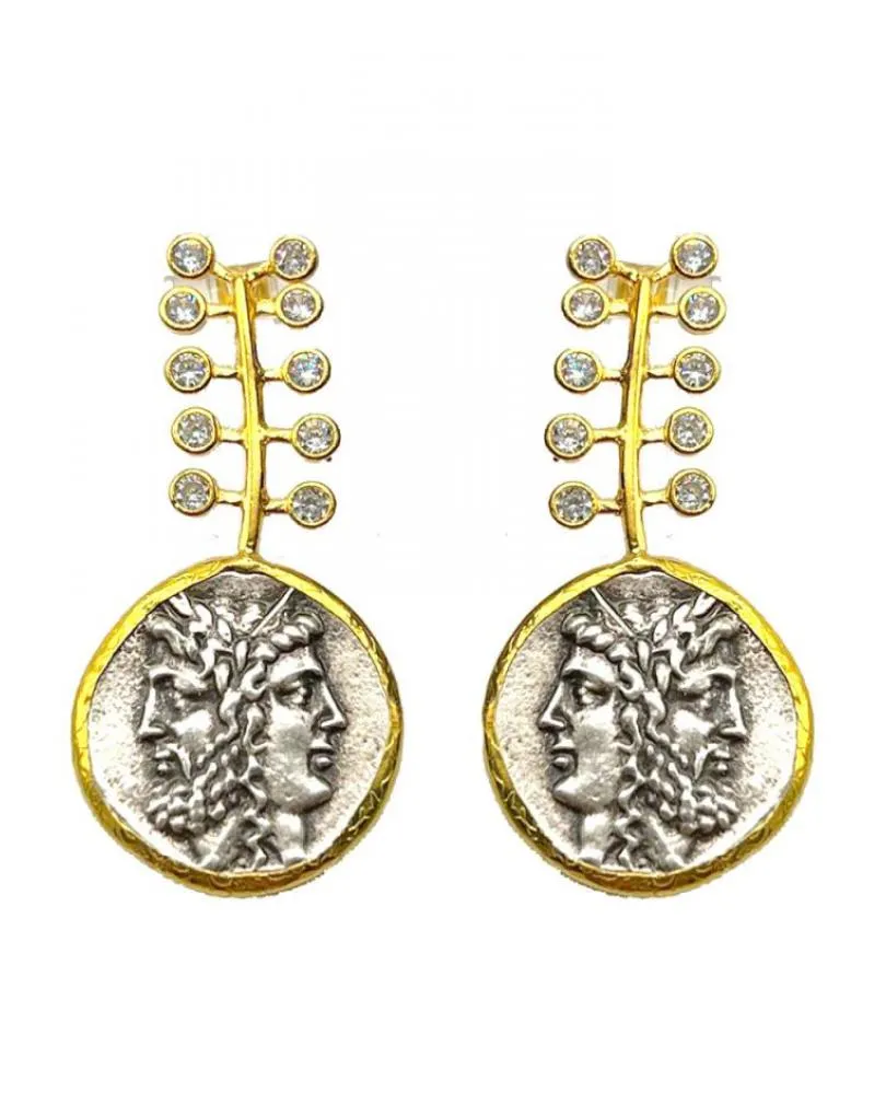 PENDIENTES LARGOS DE MONEDAS ANTIGUAS SUPER FAVORECEDORES