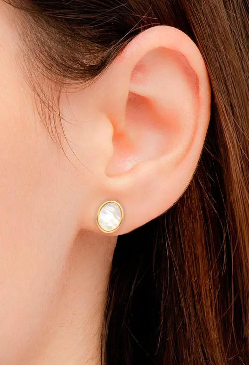 PENDIENTES ORO 18K CON NáCAR 030_4189N