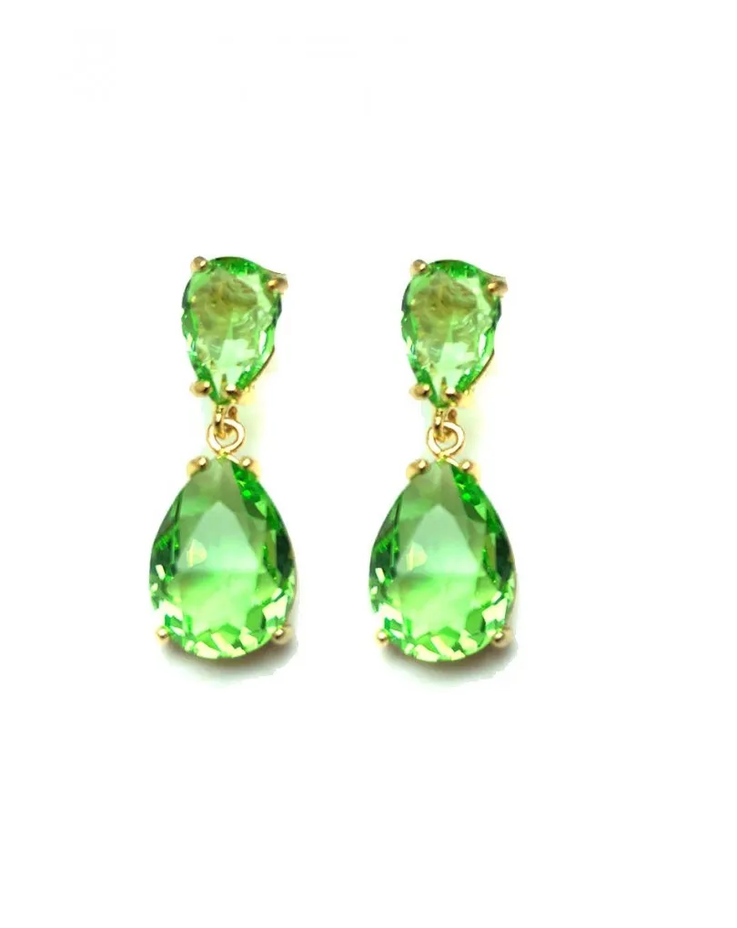 PENDIENTES VERDES, PRECIOSOS PARA LLEVAR CON TU VESTIDO Y SER LA INVITADA PERFECTA