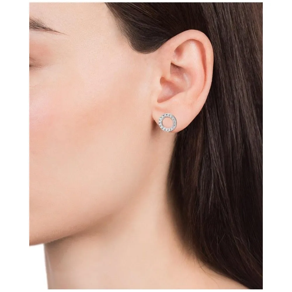 Pendientes Viceroy Jewels de plata de ley circulo con circonitas para mujer