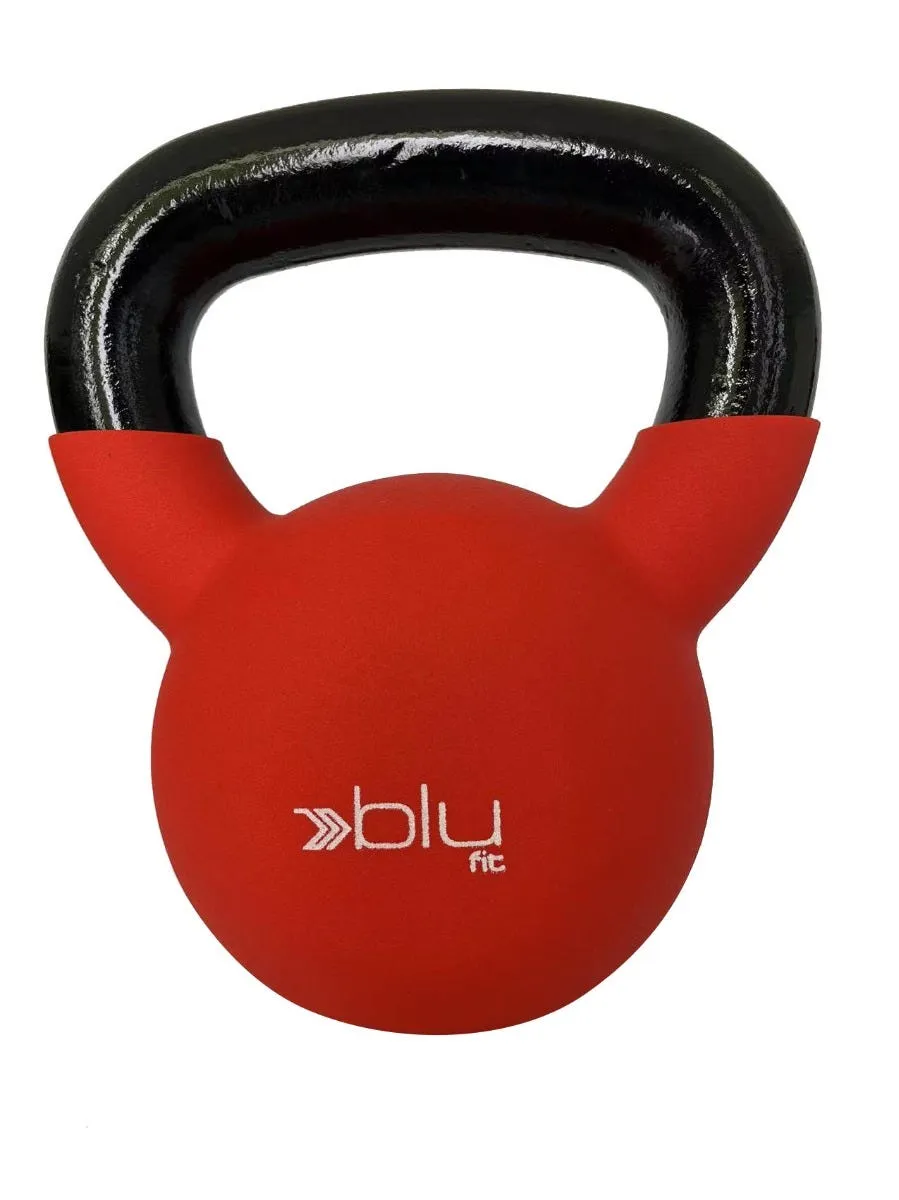 Pesa Rusa Kettlebell Neoprene Blu Fit 12 kg Roja