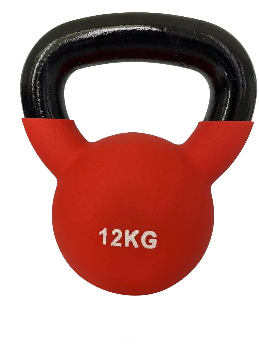 Pesa Rusa Kettlebell Neoprene Blu Fit 12 kg Roja