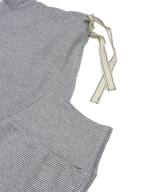Pijama Barandi en algodón verde con bolsillo en el pecho y pantalón con puños