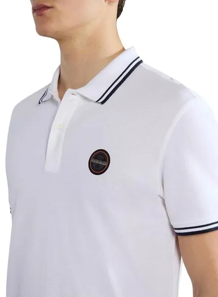 POLO NAPAPIJRI EMACAS BLANCO PARA HOMBRE