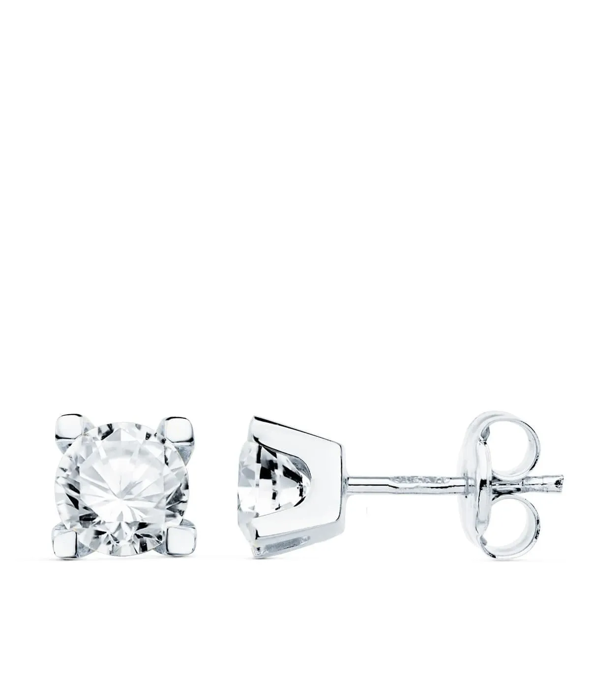 Puces d'oreilles Or Blanc Georgina 18K