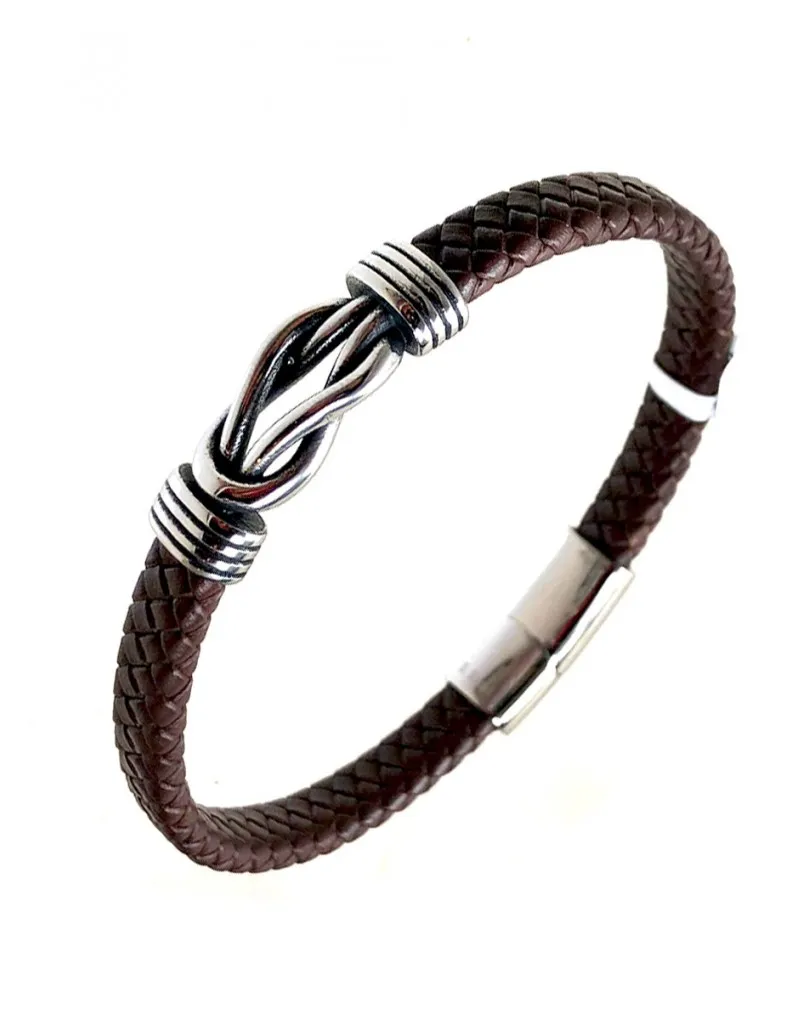 PULSERAS PARA HOMBRE CON ORIGINAL DETALLE DE NUDO EN ACERO