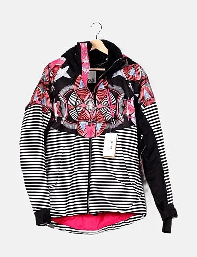 Roxy Chaqueta multicolor con capucha