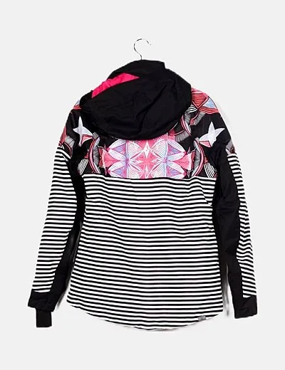 Roxy Chaqueta multicolor con capucha