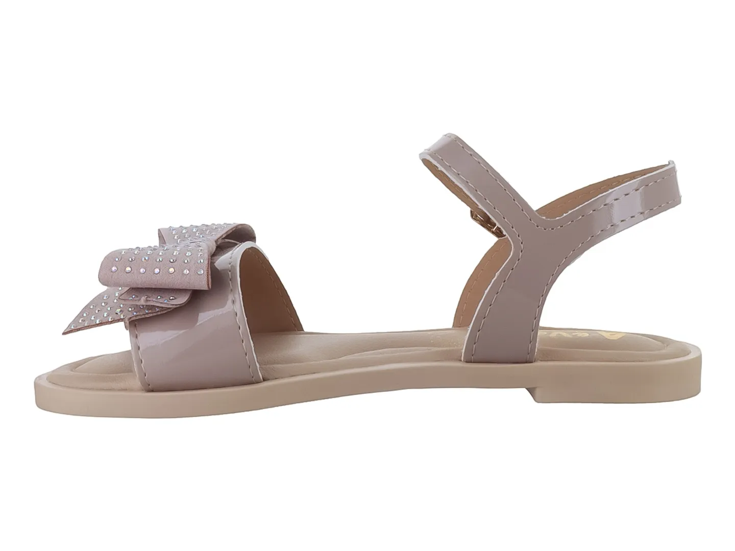 Sandalias 4ever Charol Beige Para Niña