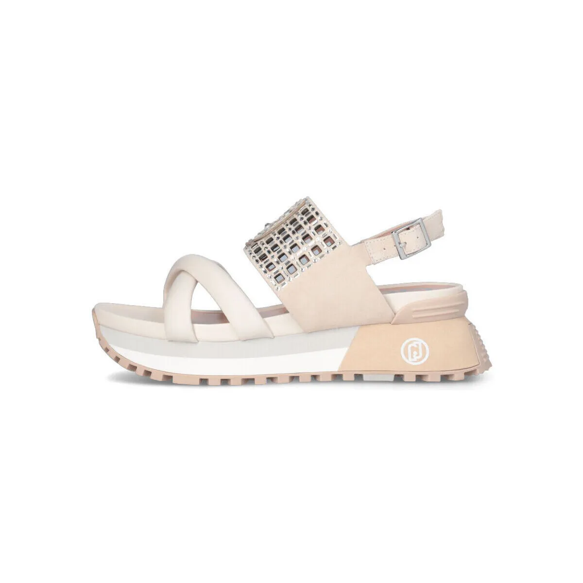 Sandalias con plataforma y tira decorativa