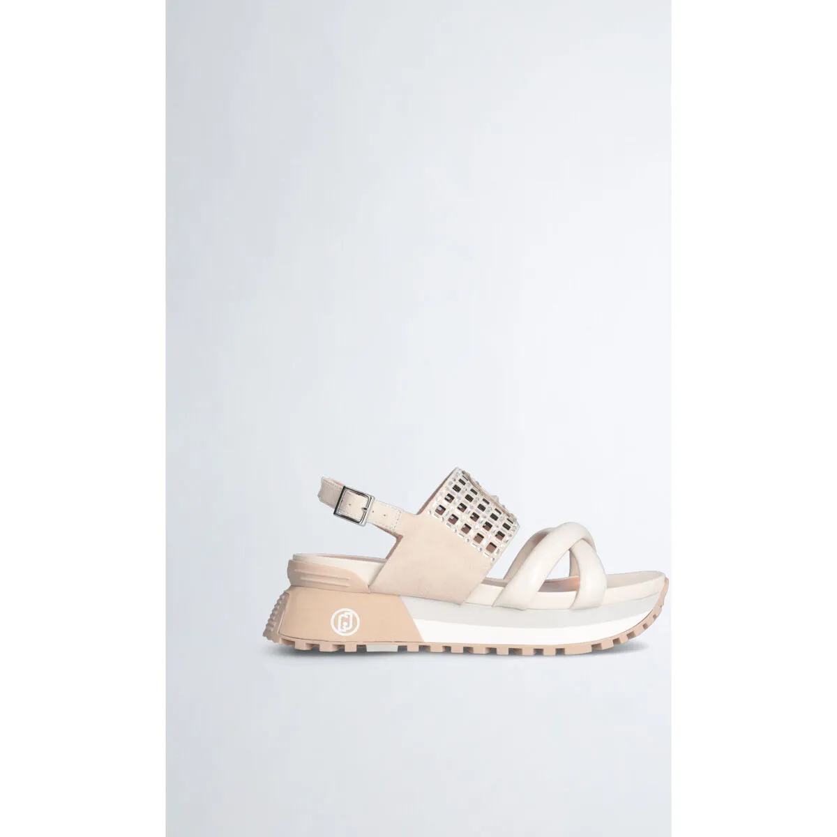 Sandalias con plataforma y tira decorativa