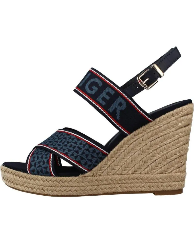 Sandalias de Mujer TOMMY HILFIGER FW0FW06355 WEBBING HIGH WEDGE DW5 DESERT SKY