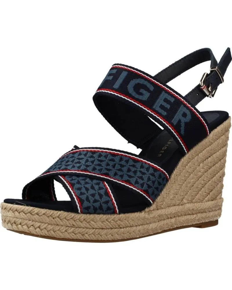 Sandalias de Mujer TOMMY HILFIGER FW0FW06355 WEBBING HIGH WEDGE DW5 DESERT SKY