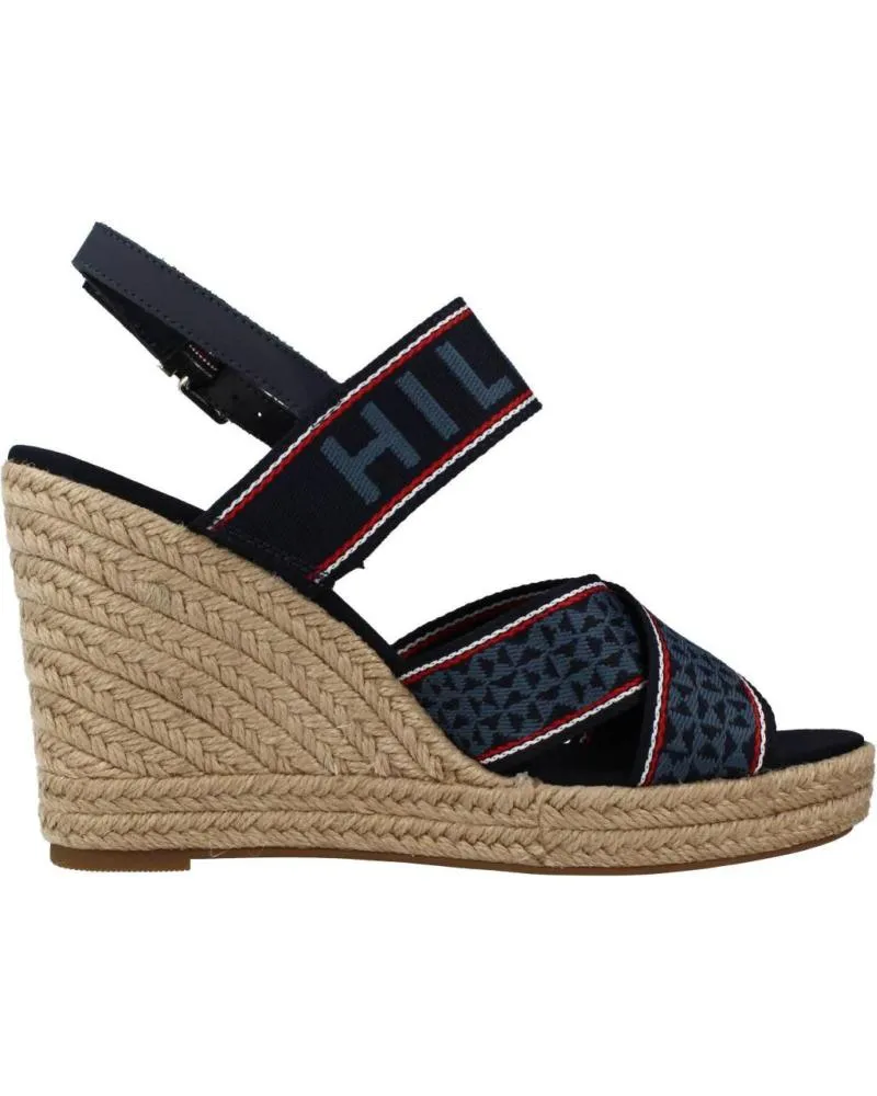 Sandalias de Mujer TOMMY HILFIGER FW0FW06355 WEBBING HIGH WEDGE DW5 DESERT SKY