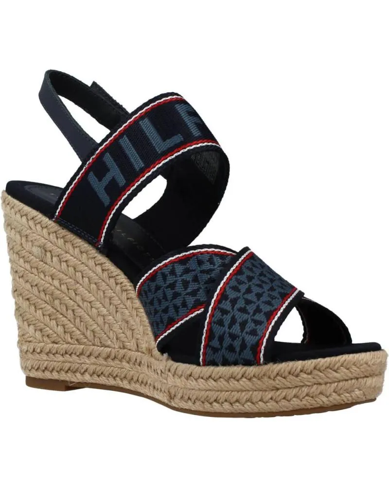 Sandalias de Mujer TOMMY HILFIGER FW0FW06355 WEBBING HIGH WEDGE DW5 DESERT SKY