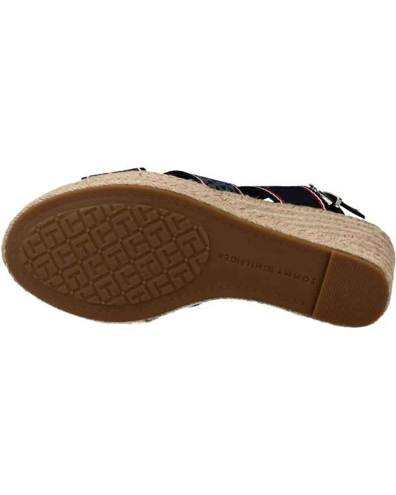 Sandalias de Mujer TOMMY HILFIGER FW0FW06355 WEBBING HIGH WEDGE DW5 DESERT SKY