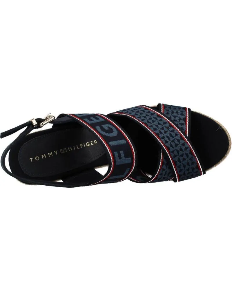 Sandalias de Mujer TOMMY HILFIGER FW0FW06355 WEBBING HIGH WEDGE DW5 DESERT SKY