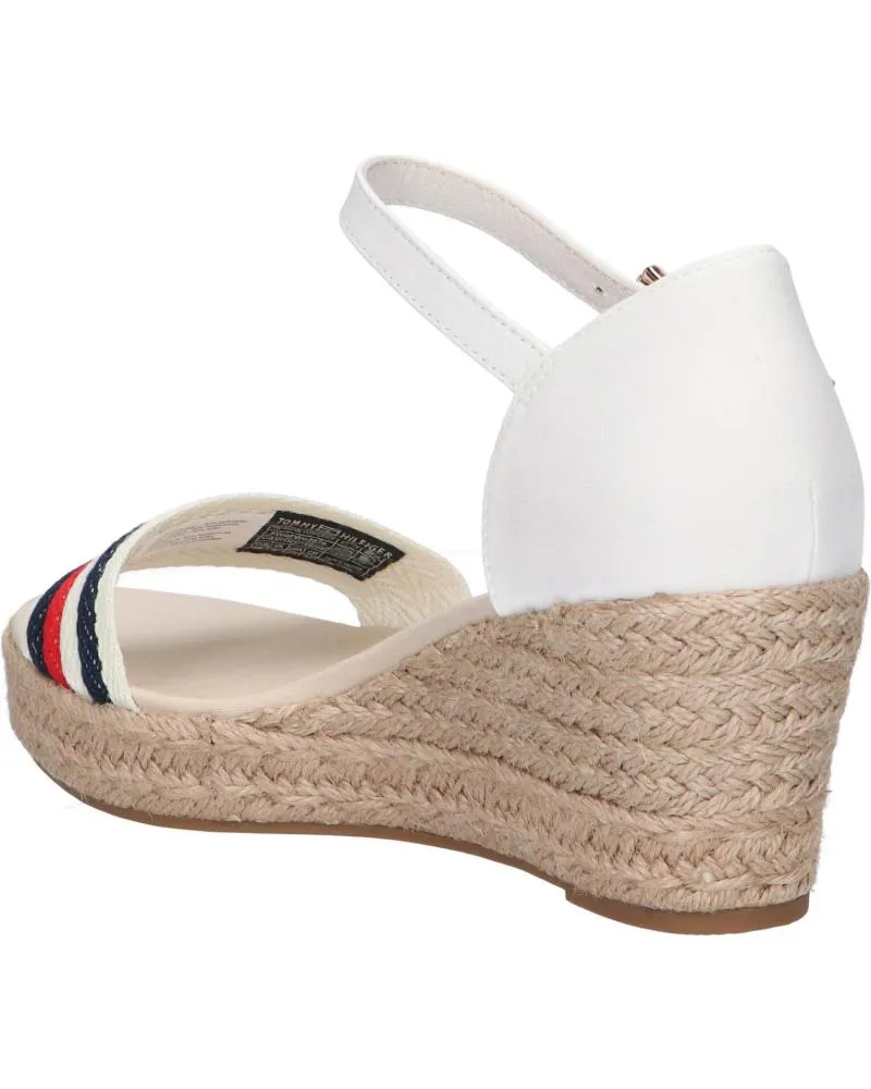 Sandalias de Mujer TOMMY HILFIGER FW0FW07078 MID WEDGE CORPORATE YBL ECRU
