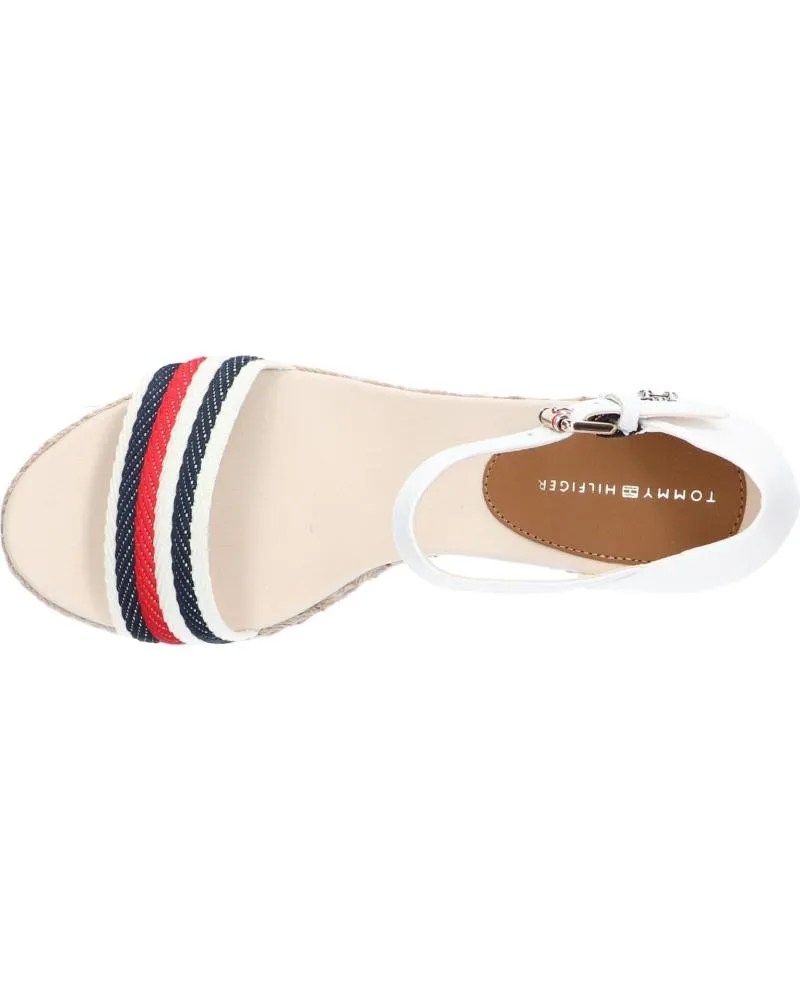 Sandalias de Mujer TOMMY HILFIGER FW0FW07078 MID WEDGE CORPORATE YBL ECRU