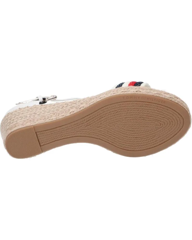 Sandalias de Mujer TOMMY HILFIGER FW0FW07078 MID WEDGE CORPORATE YBL ECRU