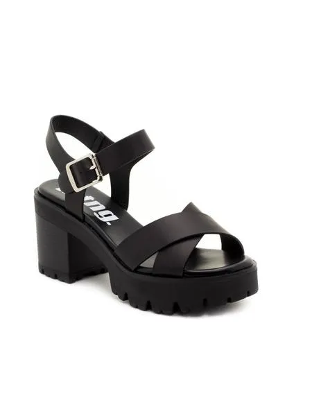 sandalias mtng saba negras para mujer