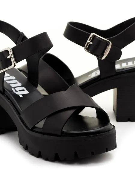 sandalias mtng saba negras para mujer