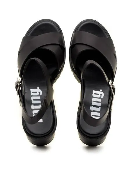 sandalias mtng saba negras para mujer