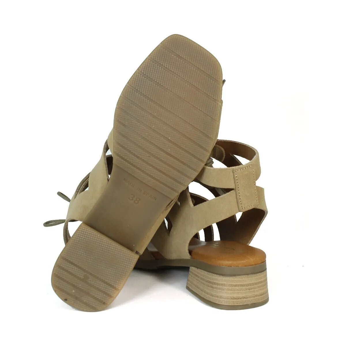 SANDALIAS ROMANAS CON TACÓN  2682 CAMEL