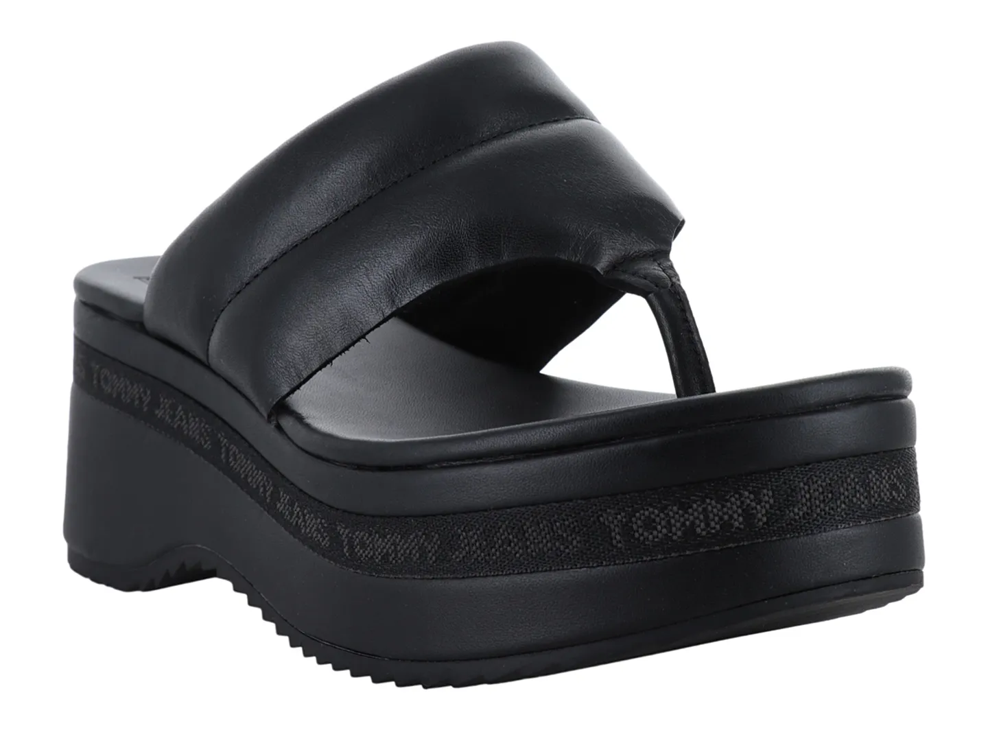 Sandalias Tommy Hilfiger En0207 Negro Para Mujer