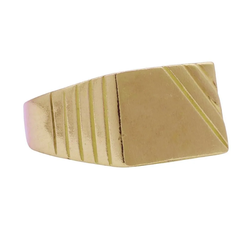 Sello de oro de 18 kilates con frontal de 17x11,8 mm y superficie para grabar