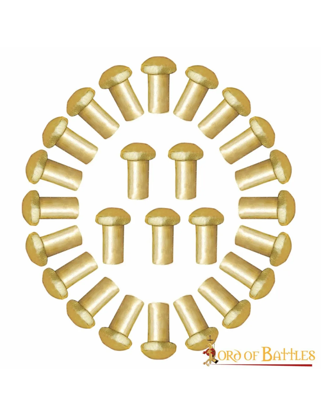 Set de 25 ribetes en latón para artesanías