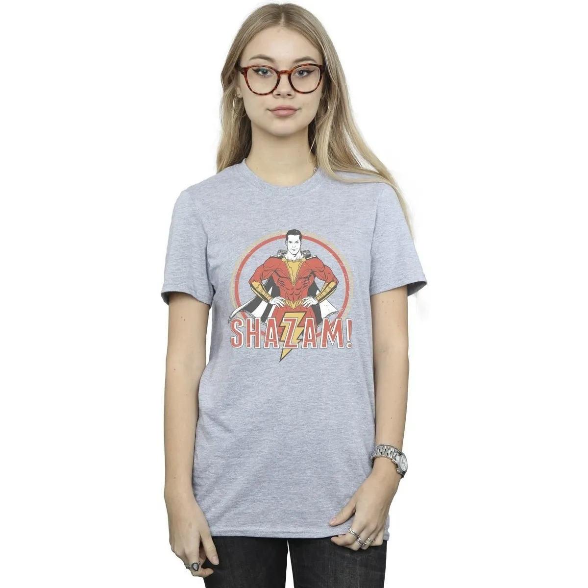 Shazam Retro Circle Distressed