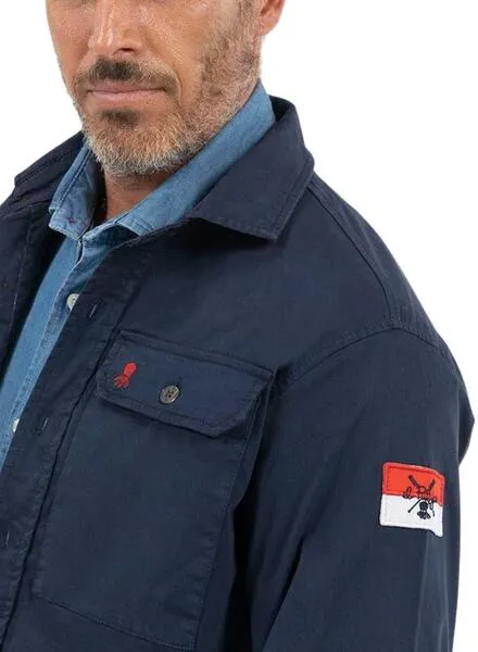 Sobrecamisa El Pulpo Two Pockets Marino Para Hombre