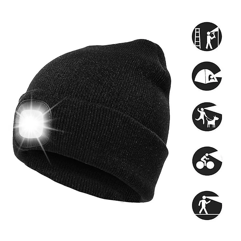 Sombrero de gorro unisex con los regalos de luz para hombres papá padre usb gorras recargables