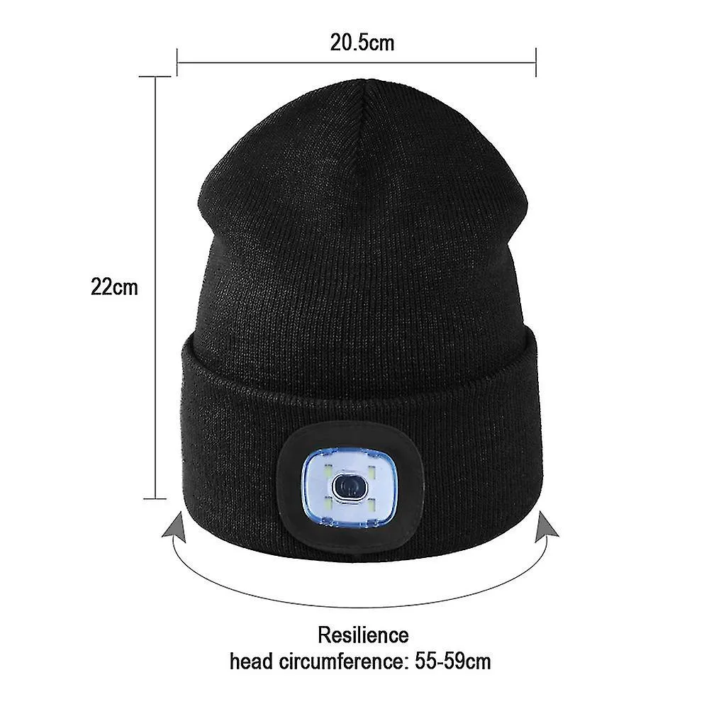 Sombrero de gorro unisex con los regalos de luz para hombres papá padre usb gorras recargables